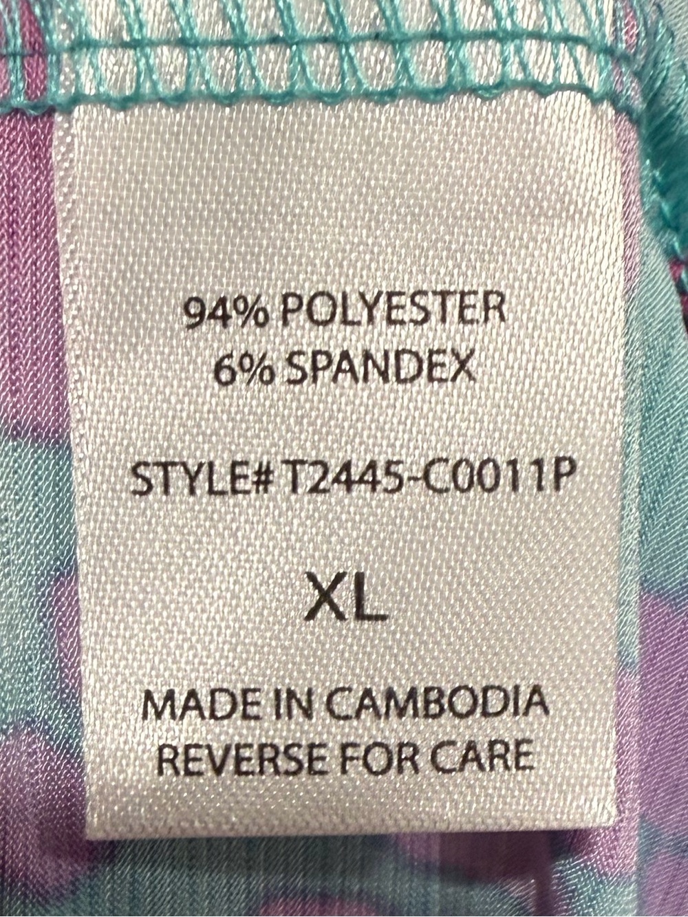 356 NWOT Dear Scarlett Vibrant Blue & Pink Animal-Print Peplum Tunic Size XL - Picture 5 of 6